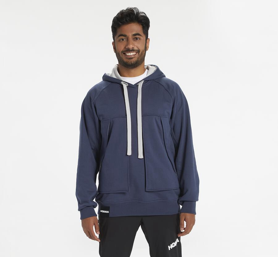 Hoka One One Mens Hoodie - Bondi - Navy - VDSC75148